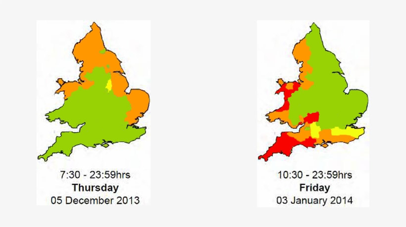 Flood Risk Maps For The Two Storms In December 2013 - Christmas Tree, transparent png #6327758