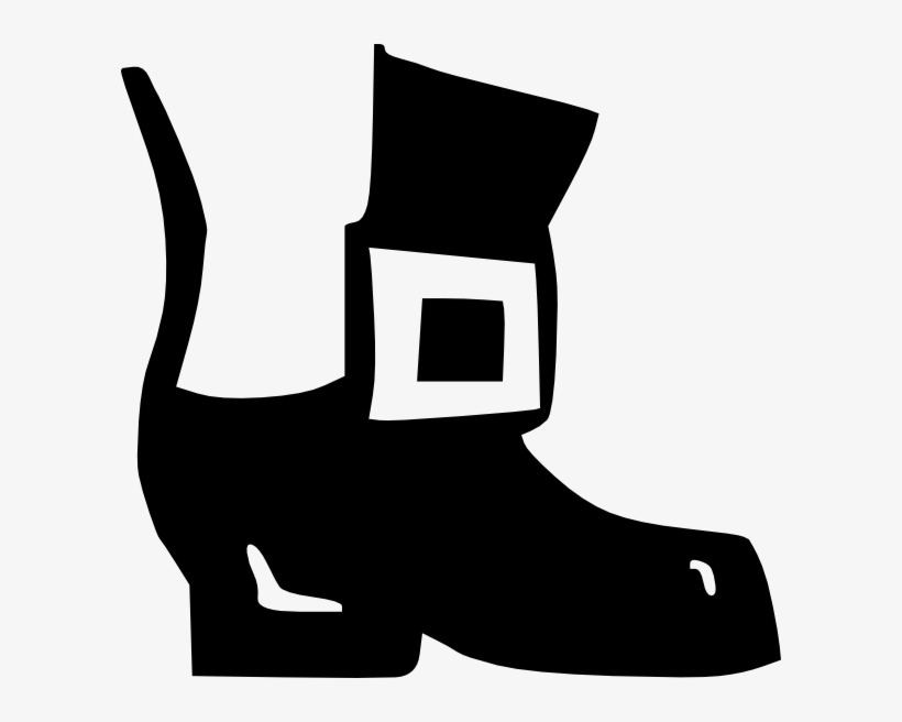 Svg Freeuse Library Cowboy Boots Clipart Black And - Clip Art Leprechaun Shoes, transparent png #6329581