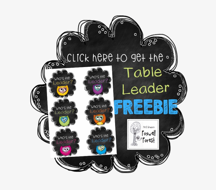 I've Been Loving All Of The Cute Chalkboard Themes - Classroom Table Leader, transparent png #6329966