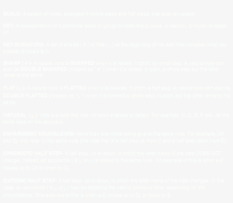 Key Words Scale- A Pattern Of Notes, Arranged In Whole - Sand, transparent png #6329967