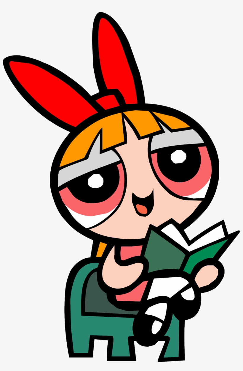 Powerpuff Girls Blossom Cartoon - Powerpuff Girls Read Book, transparent png #6331943