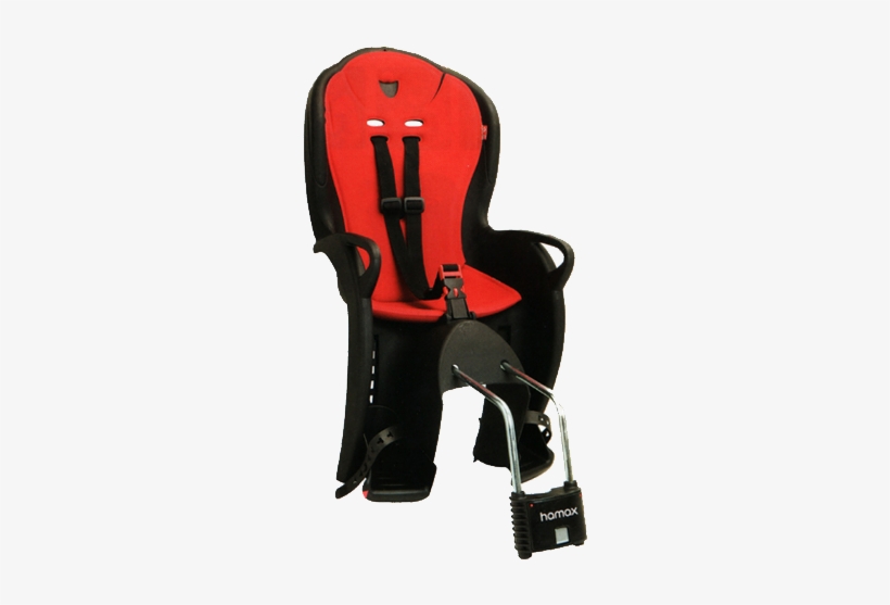 Child Bike Seat - Hamax Kiss Rear Bike Seat - Black/red, transparent png #6332118