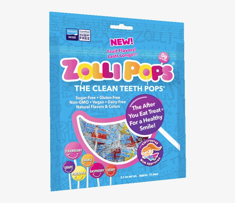Zollipops The Clean Teeth Pops - Zollipops Clean Teeth Pops, Anti Cavity Lollipops,, transparent png #6332927