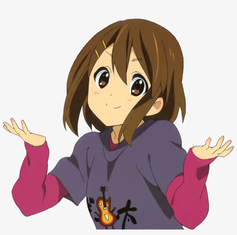 Shrug Yui Hirasawa Mio Akiyama K-on Anime - Yui Shrug - Free Transparent  PNG Download - PNGkey