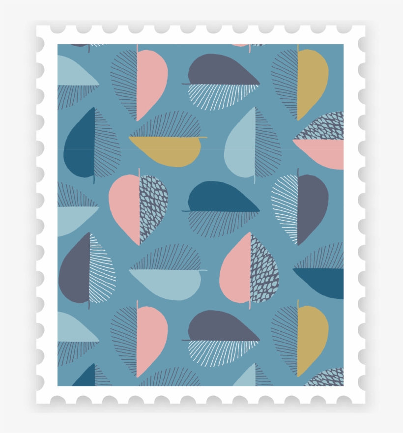 Pattern Leaf - Postage Stamp, transparent png #6335448