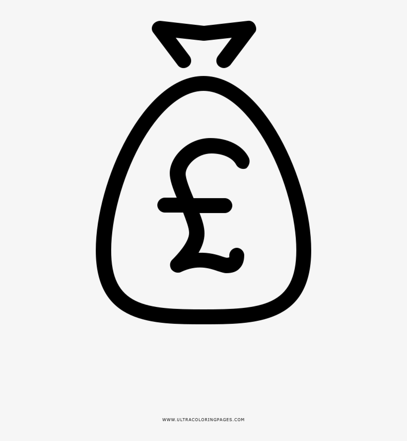 Money Bag, Money Bag Yo, Money Bag Emoji, Money Bag - Line Art, transparent png #6337396