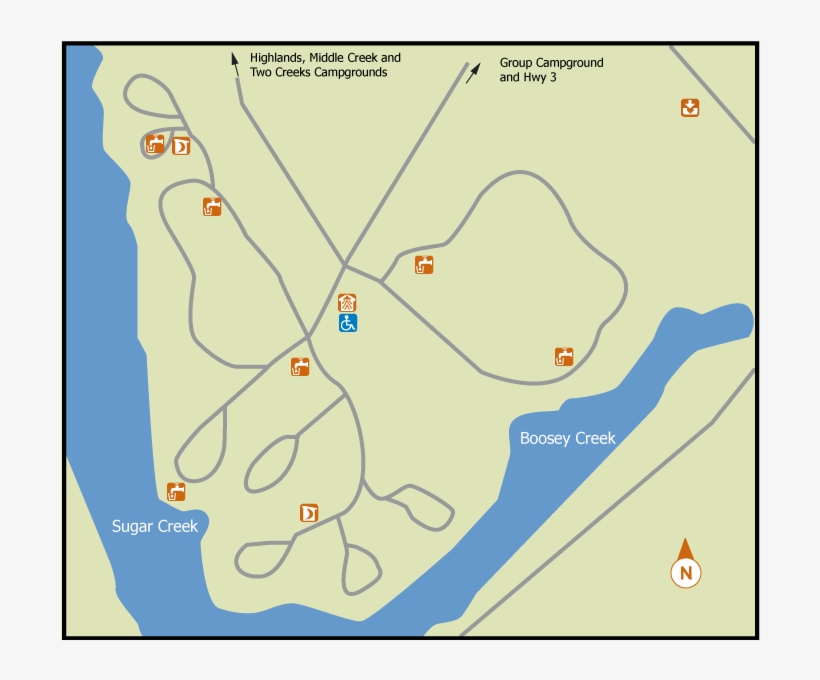 Location Map - Two Creeks Campground Wheatley, transparent png #6338587