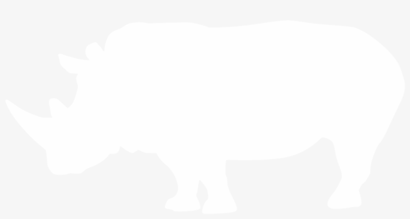Rhino - White - Rhinocerous Decal, transparent png #6339056