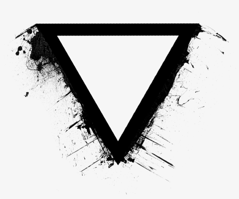 T⃤ R⃤ I⃤ A⃤ N⃤ G⃤ L⃤ E⃤ Triangle Splash Black Grunge - Triangle, transparent png #6339463