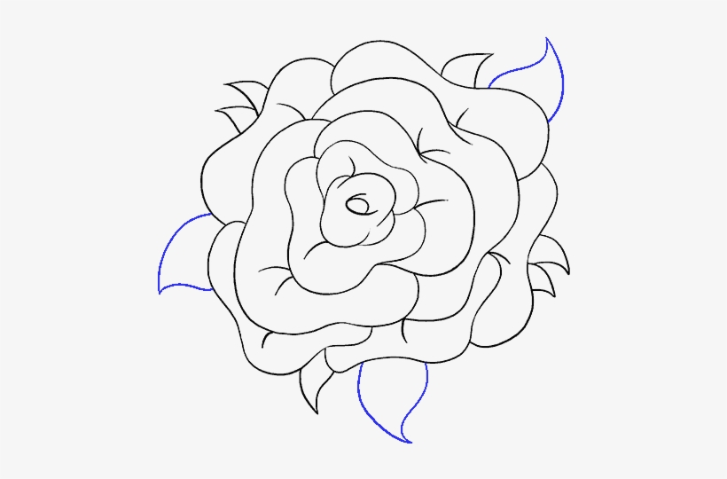 Vector Library Download How To Draw A Flower Easy Guides - Drawing, transparent png #6340395