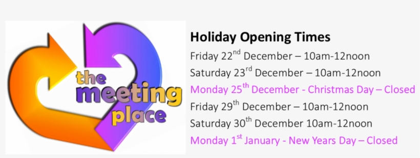 The Meeting Place Holiday Opening Times - Babeldoor, transparent png #6340449