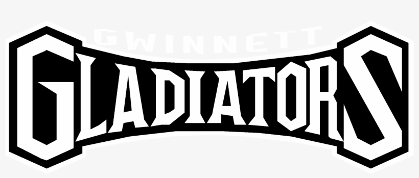 Gwinnett Gladiators Logo Black And White - Atlanta Gladiators Puck, transparent png #6341363