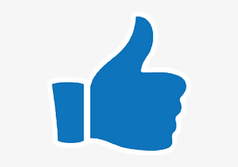 Pouce Bleu Youtube Png - Blue Thumbs Up Transparent, transparent png #6341519