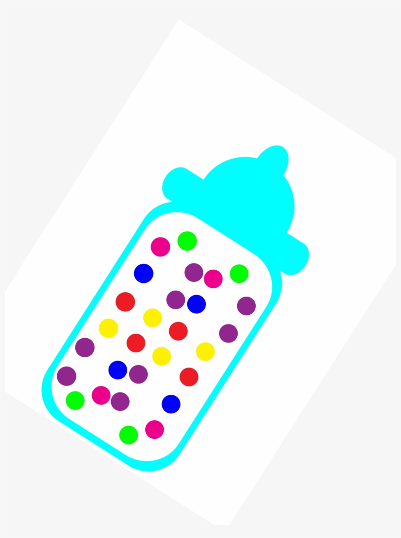 Guess The Candy Game - Baby Bottle With Candy Clipart, transparent png #6345471