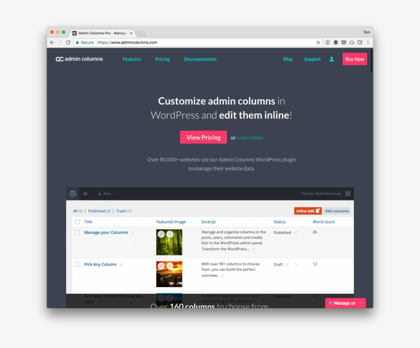 Wordpress Admin Columns - Computer Program, transparent png #6347125