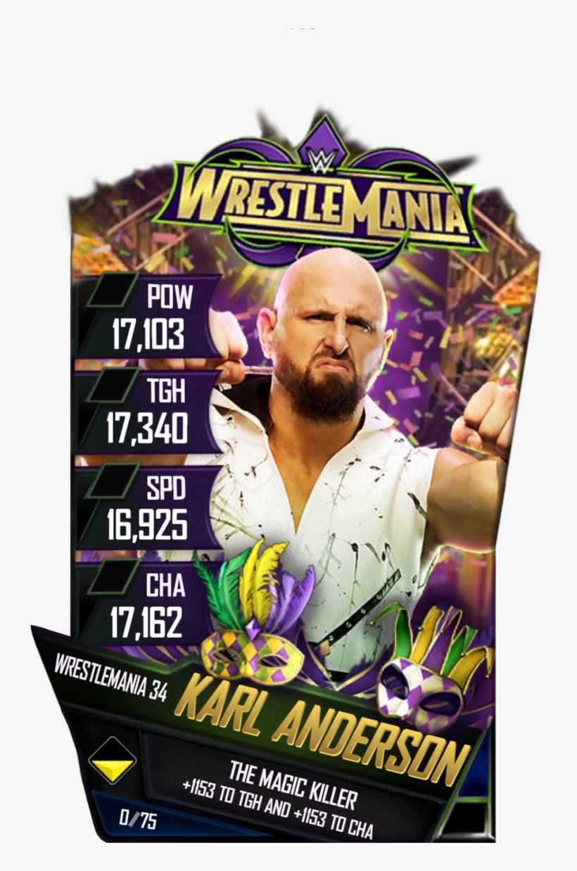 Karlanderson S4 19 Wrestlemania34 - Wwe Supercard Aj Styles Wm34, transparent png #6347830