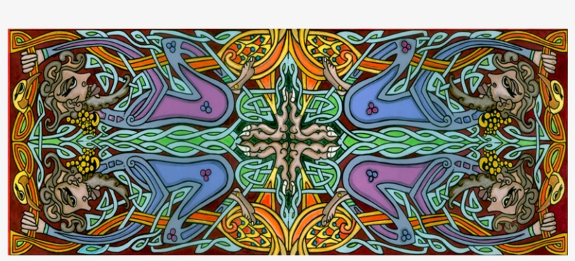 Celtic Man And Bird Wraparound Ceramic Mug Design - Motif, transparent png #6348744