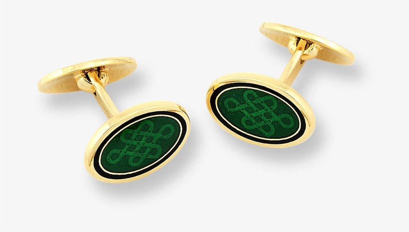 Nicole Barr Designs 18 Karat Gold Oval Celtic Cufflinks - Cufflink, transparent png #6348943