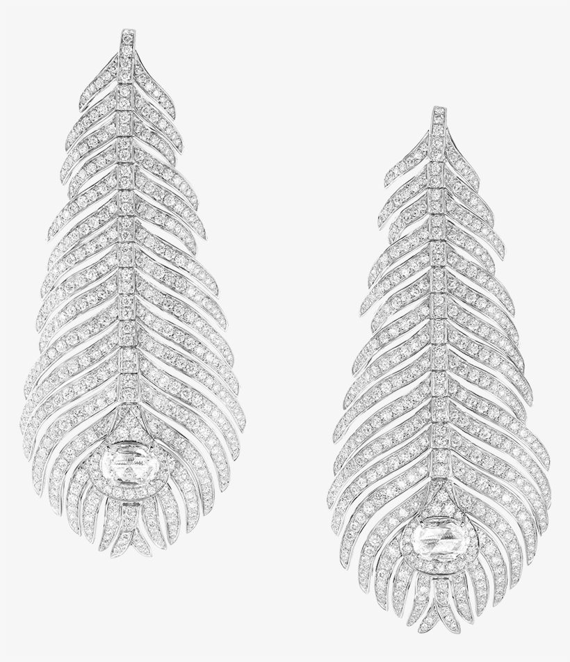Plume De Paon Pendant Earrings - Boucheron, transparent png #6350023