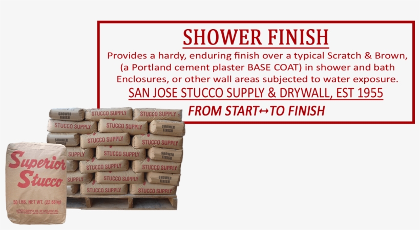 Superior Stucco Shower Finish - Stucco, transparent png #6351597