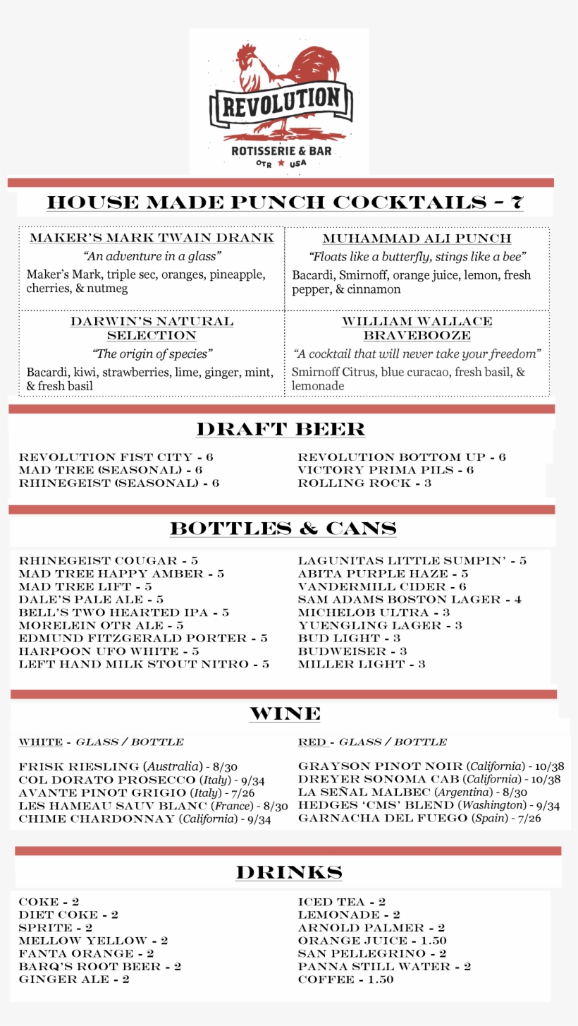 The Restaurant Information Including The Revolution - Revolution Rotisserie, transparent png #6351708