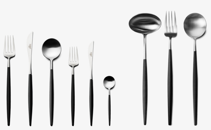 Goa Matte/black Handle 75 Pc Set - Cutlery, transparent png #6351962