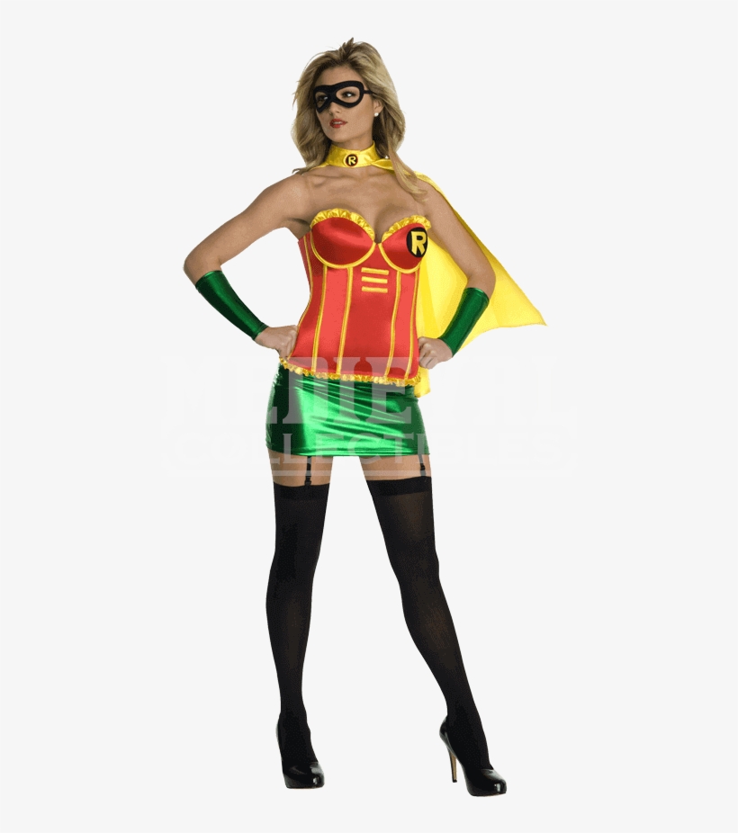 Adult Dc Comics Robin Corset Costume - Robin Costume For Women, transparent png #6353763
