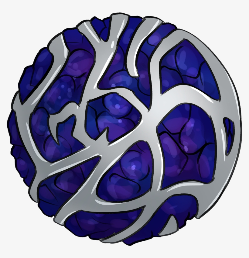 Blue And Silver Orb - Blue, transparent png #6354792