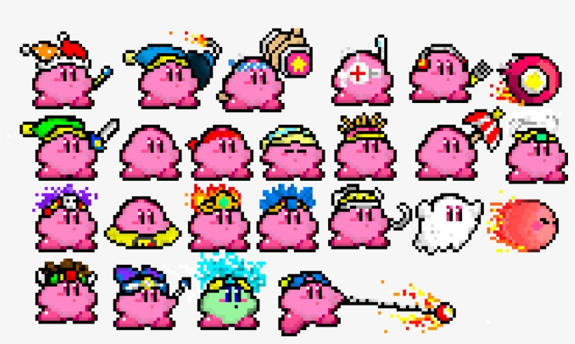 Kirby Updated Sprites - Sprite Kirby Pixel Art, transparent png #6355099