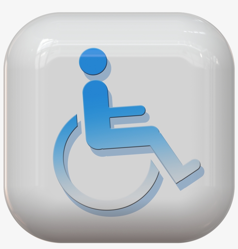 Button, Symbol, Wheelchair, Disabled, Handicap, Theme - Disability Insurance, transparent png #6356124