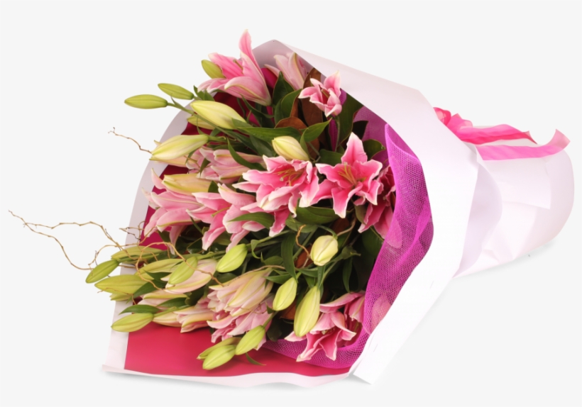 Ivy Lane Flowers & Gifts - Oriental Lily Bouquet, transparent png #6357235