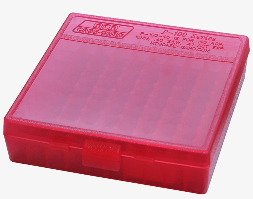 Mtm P100929 P 100 Flip Top Pistol Ammo Box - Mtm Case-gard 100 Round Ammo Box, transparent png #6357237