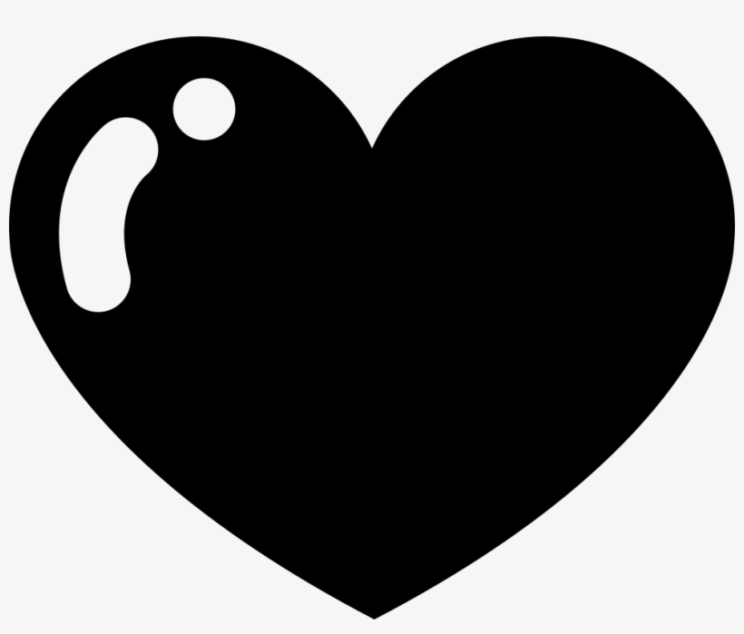 Heart Black Shape Comments - Love Icon Png Transparent Background, transparent png #6357754