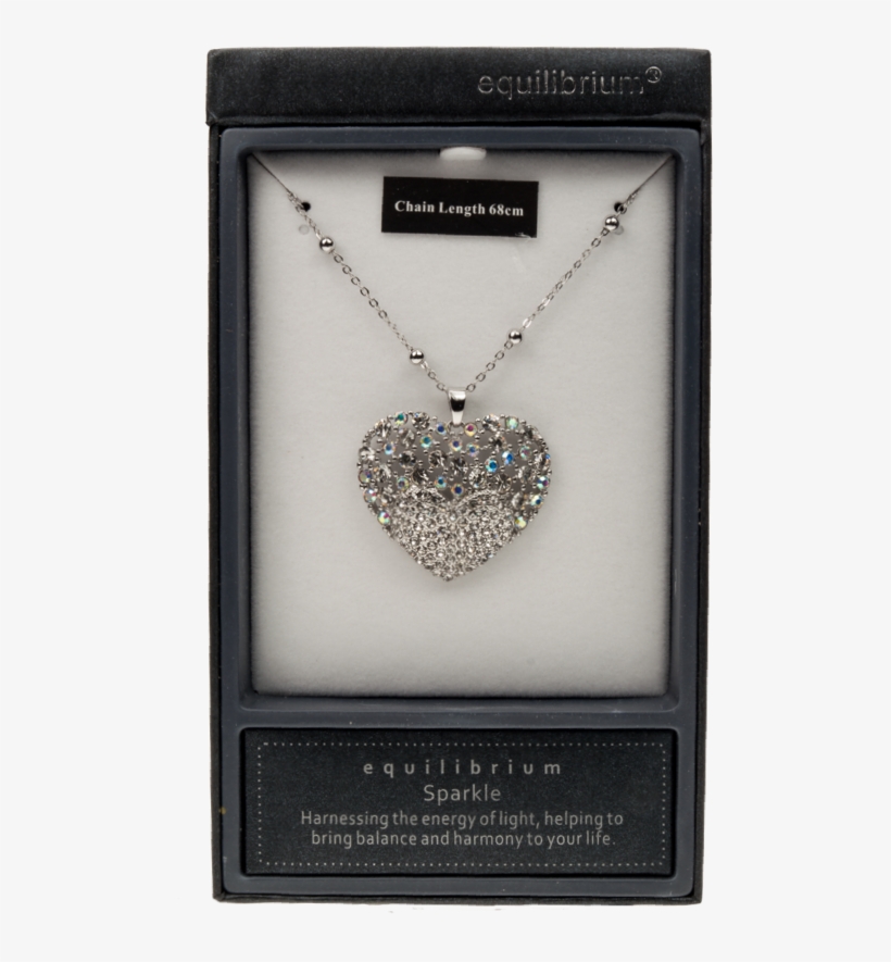 Rainbow Crystal Heart Necklace - Necklace, transparent png #6358145