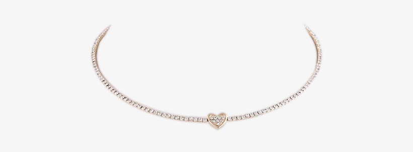 Crystal Heart Collar Necklace - Necklace, transparent png #6358469