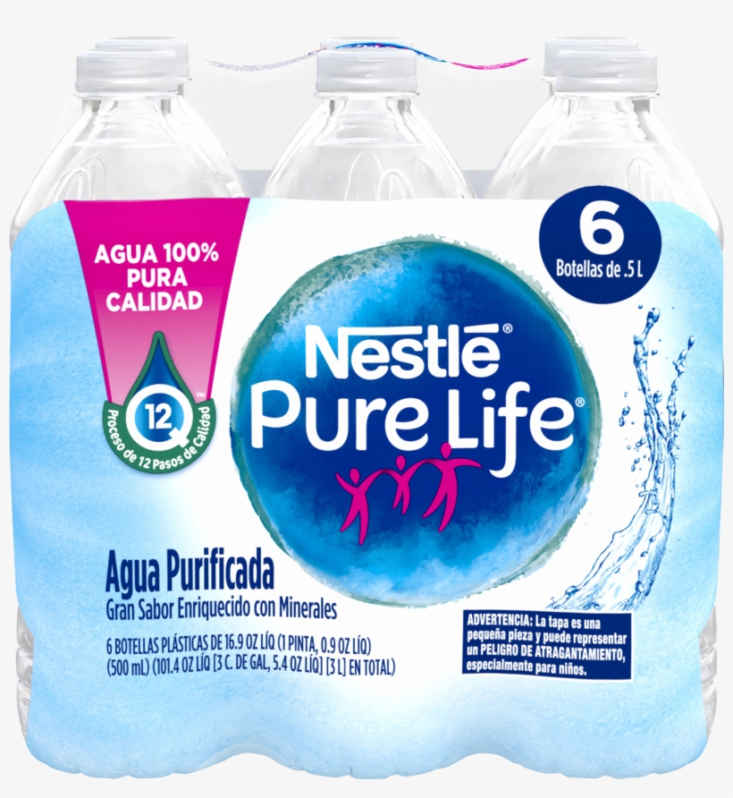 Nestle Pure Life Purified Water 6-16 - Nestle Pure Life Purified Water (16.9 Oz. Bottles,, transparent png #6358470