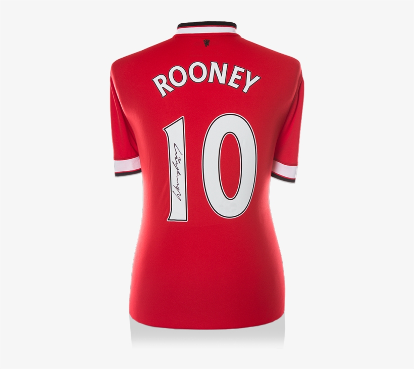 Wayne Rooney Back Signed Manchester United 2014-15 - Wayne Rooney Signed Shirt, transparent png #6358672