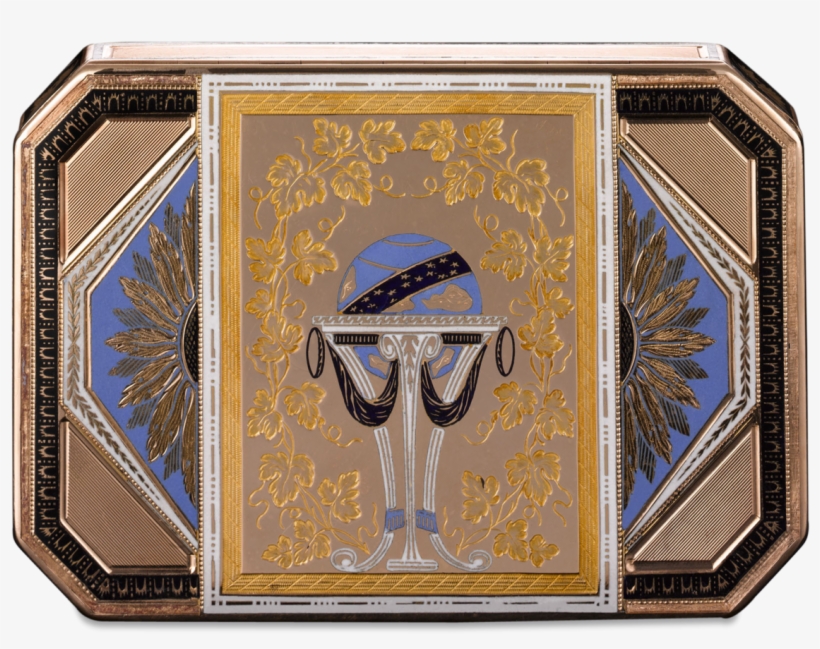 Octagonal Empire Period Enamel Gold Box - Picture Frame, transparent png #6358770