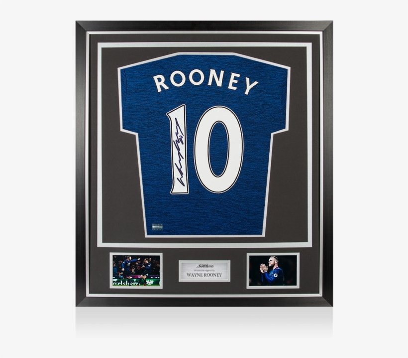 Wayne Rooney Back Signed Manchester United 2016-17 - Pele Framed Signed Shirt, transparent png #6359575