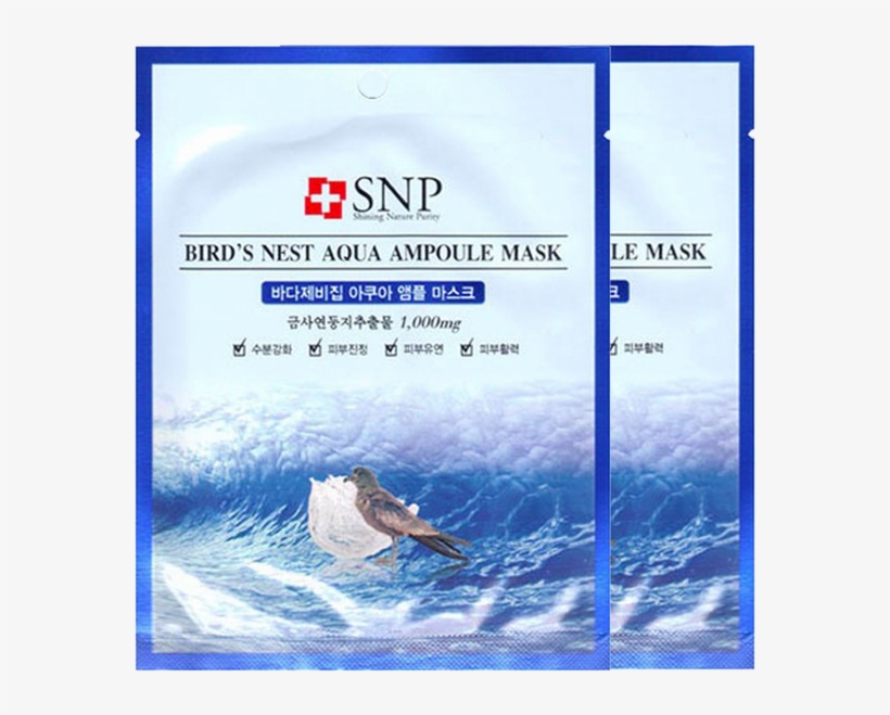 (3 Pack) Snp Birds Nest Aqua Ampoule Mask, transparent png #6359626