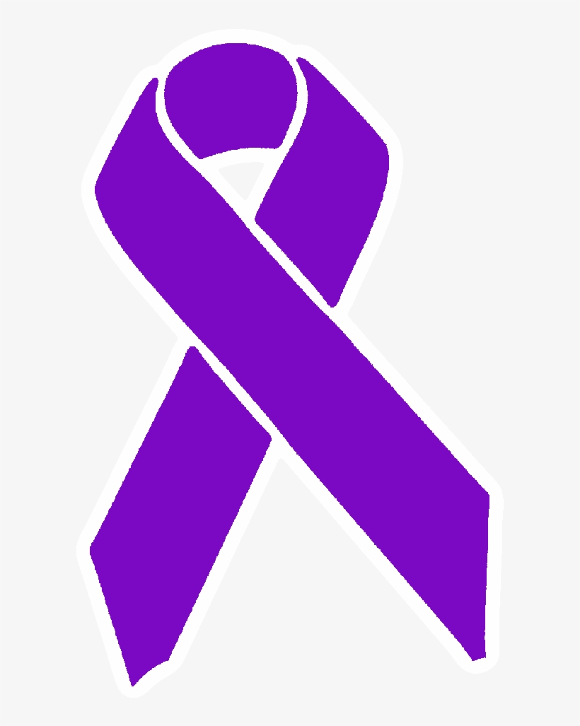 Purple Awareness Ribbon Sticker, transparent png #6359967