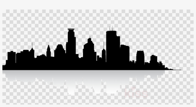 Black And White Minneapolis Skyline Clipart Minneapolis, transparent png #6361669