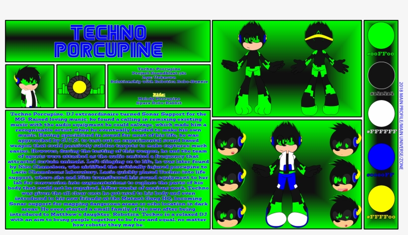 Techno Porcupine - Cartoon, transparent png #6362374