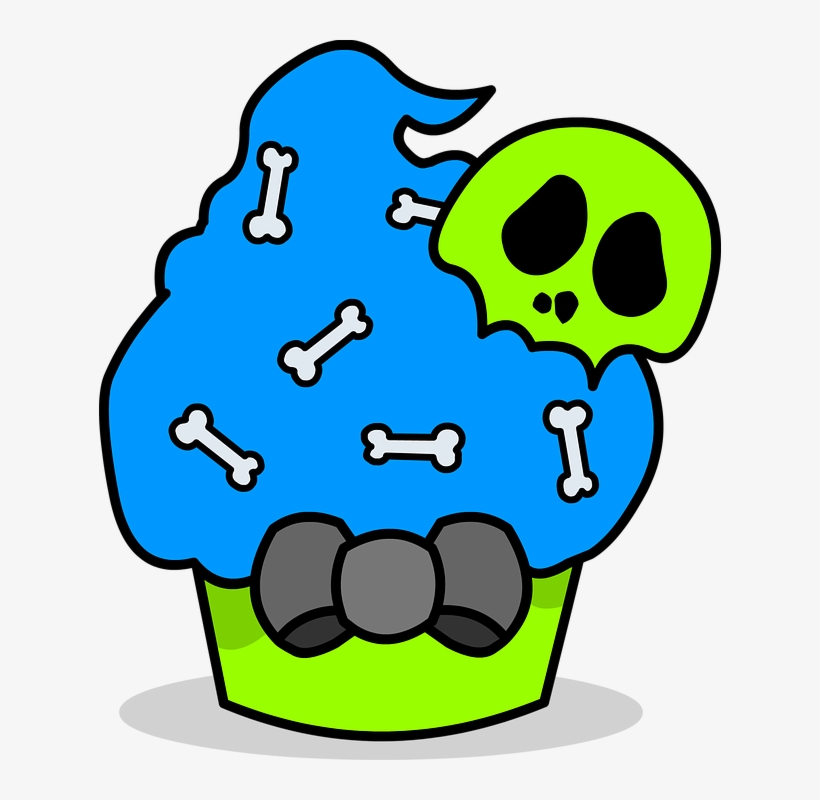 Cupcake Clipart Skull - Zombie Cupcake Png, transparent png #6363399