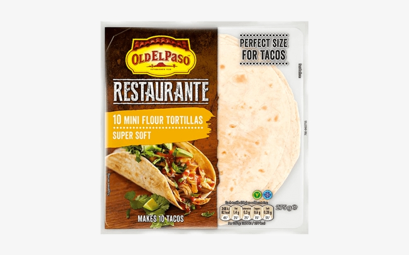 Restaurante Mini Tortillas - Old El Paso Soft Flour Tortilla, transparent png #6364000