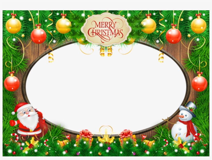 Free Png Best Stock Photos Christmas Frame Background - Schöne Snowy-weihnachtskarte Karte, transparent png #6364047
