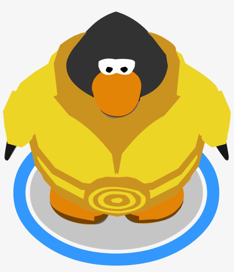C 3po Costume In Game - Club Penguin Blue Penguin, transparent png #6367392