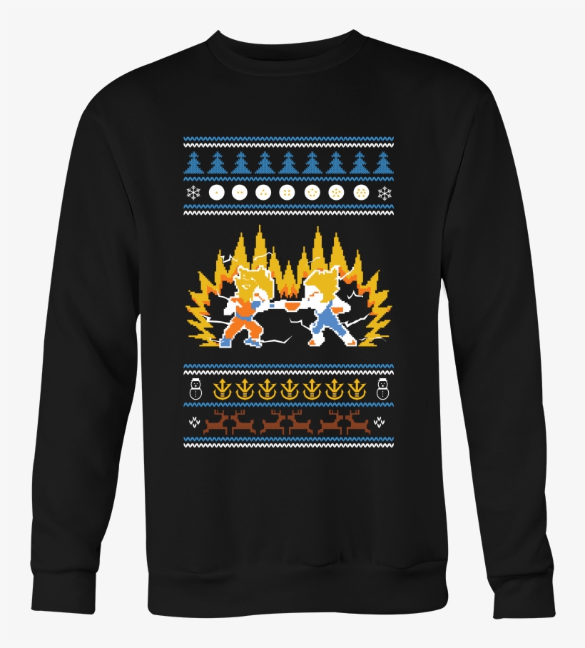 Goku & Vegeta Ugly Chirstmas - Christmas Family Reunion Shirts, transparent png #6368877