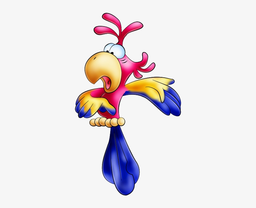 Cartoon Birds, Funny Birds, Tropical Birds, Animals - Parrot, transparent png #6369511