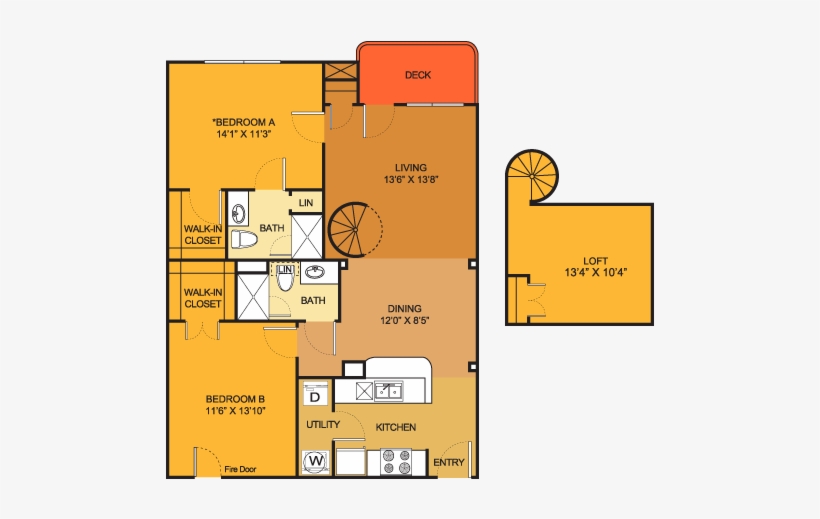 Furnished Apartments In Austin Free Stock - Wizards Of Waverly Place House Floor Plan, transparent png #6369804
